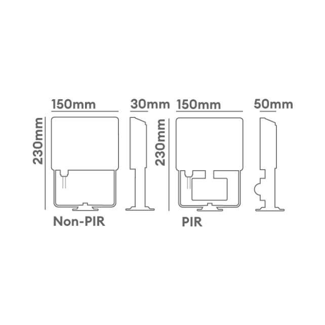 Collingwood FL02BXCS 20W Colour Switchable Black Floodlight IP65 Standard 120lm/W 3 Collingwood Lighting Collingwood FL02BXCS 20W Colour Switchable Black Floodlight IP65 Standard 120lm/W