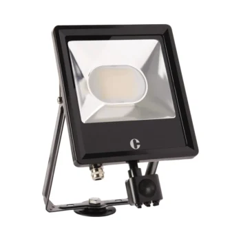 Collingwood Lighting Collingwood FL05BPCS 50W Colour Switchable Black Floodlight IP65 PIR 112lm/W