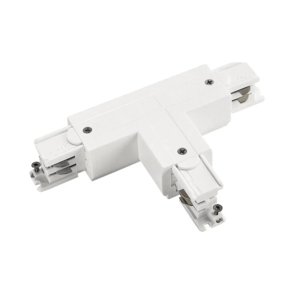 Collingwood TR23231 3-Circuit Track T Connector Left White 1 Collingwood Lighting Collingwood TR23231 3-Circuit Track T Connector Left White