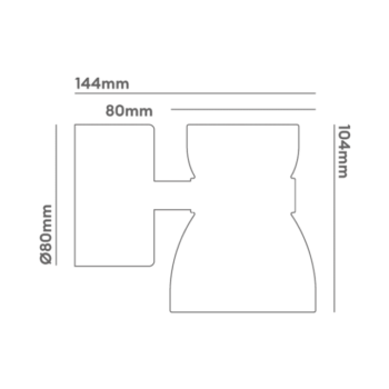 Collingwood WL075BNBM27 Black Wall Light 5.7W 2700K Straight to Mains IP65 3