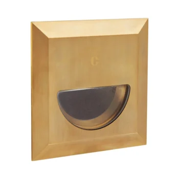 Collingwood WL342AB27 Decorative Square Wall light Antique Brass 2.6W 2700K IP65 Mains Voltage - 2