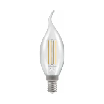 Crompton 12165 5W SES Dimmable Bent-Tip Candle LED Lamp, 2700K Warm White