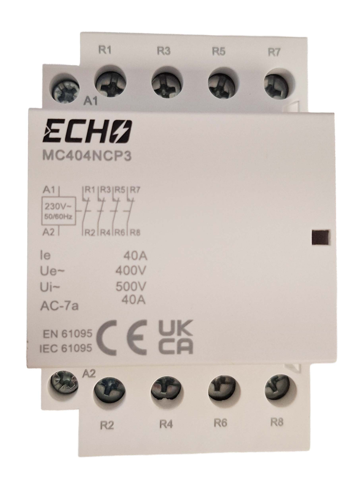 Deligo | MC404NCP3 | 4NC 40A AC1 230V AC | Modular Contactor 1 Deligo MC404NCP3 4NC 40A 230V AC Modular Contactor