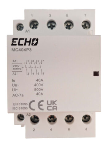 Deligo MC404P3 4NO 63A 230V AC Modular Contactor