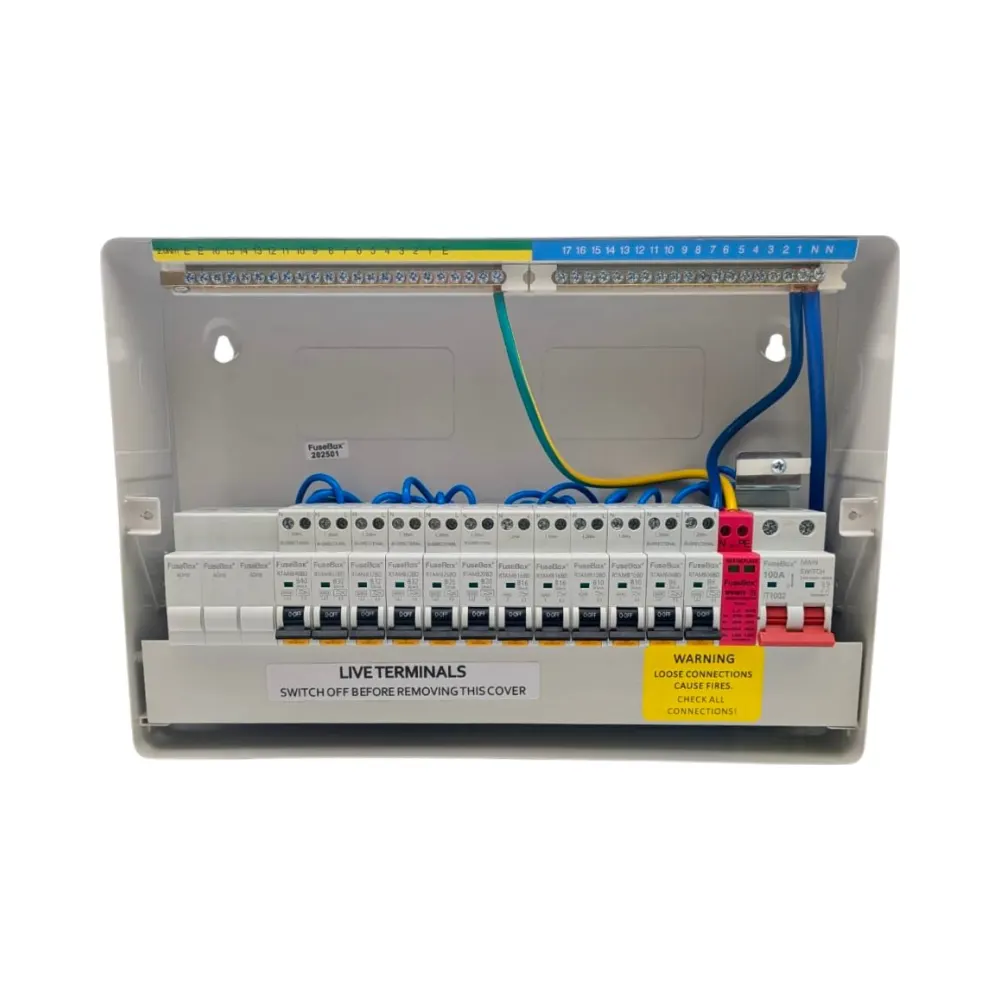 FuseBox F3015MZ Bi Directional SPD Consumer Unit Kit – with 12 RCBOs 3 F3015MZ/BD/KIT/12 FuseBox F3015MZ Bi Directional SPD Consumer Unit Kit – with 12 RCBOs