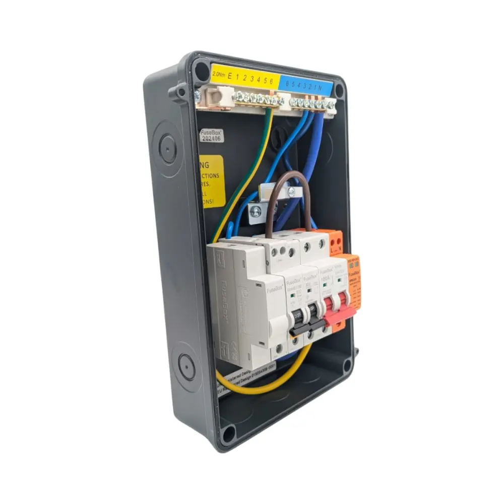 FuseBox AEV32AXBDGY IP65 32A Bi-Directional RCBO & SPD Consumer Unit 2 FuseBox AEV32AXBDGY IP65 32A Bi-Directional RCBO & SPD Consumer Unit 2