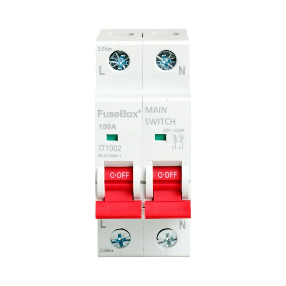 FuseBox IT1002 100A Double Main Switch 2 FuseBox IT1002 FuseBox IT1002 100A Double Main Switch 2