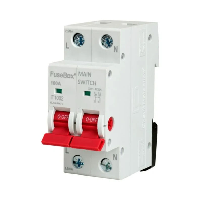 FuseBox IT1002 100A Double Main Switch 1 FuseBox IT1002 FuseBox IT1002 100A Double Main Switch 1