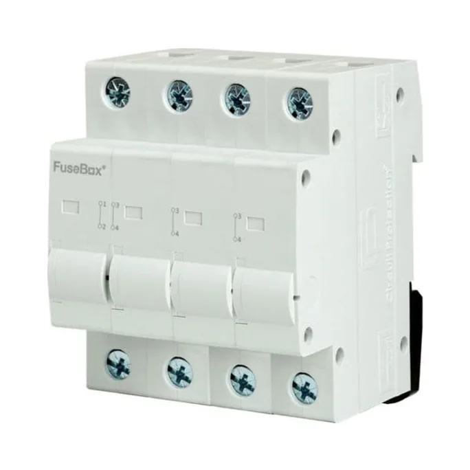 FuseBox IT1254U 125A 4 Pole DIN Rail Mounted Connector 1 FuseBox IT1254U FuseBox IT1254U 125A 4 Pole DIN Rail Mounted Connector