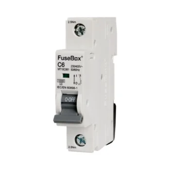 FuseBox MT10C061 FuseBox MT10C061 6A Single Pole 10kA C Curve MCB
