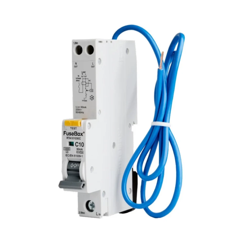 FuseBox RTA100630C 6A 30mA 10kA C Curve Type A RCBO 1 FuseBox RTA100630C FuseBox RTA100630C 6A 30mA 10kA C Curve Type A RCBO