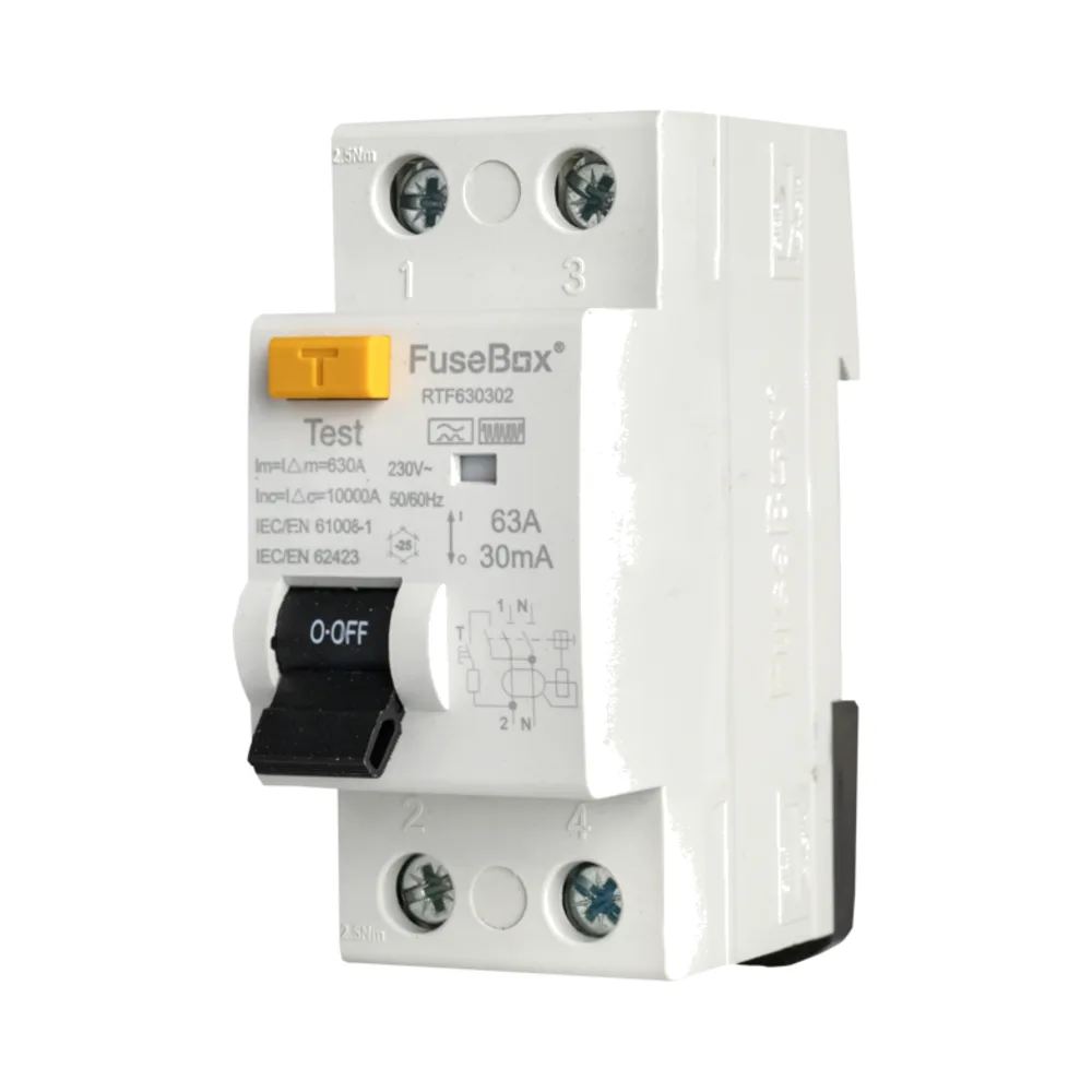 FuseBox RTF630302 Type F RCD 63A 30mA 2P 1 FuseBox RTF630302 Type F RCD 63A 30mA 2P