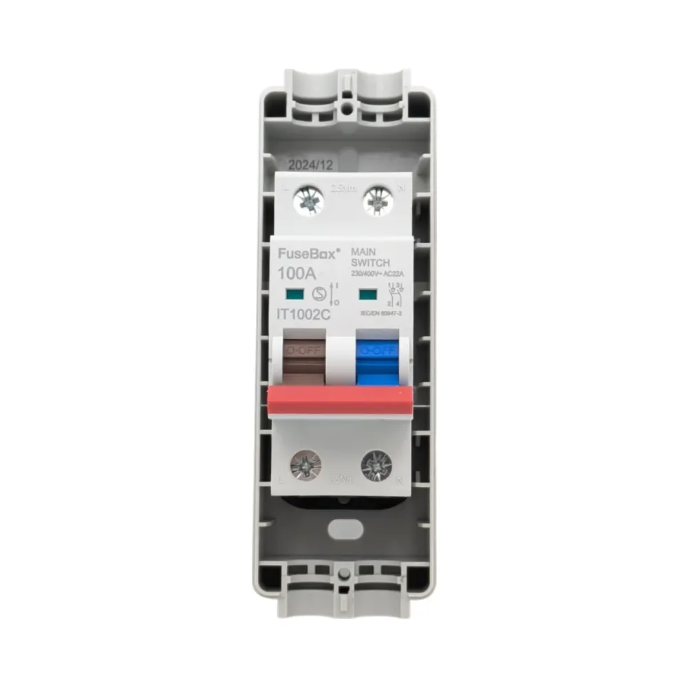 Fusebox E2PMSH 2 Pole IP20 100A Main Switch Meter Isolator 4 Fusebox E2PMSH 2 Pole IP20 100A Main Switch Meter Isolator