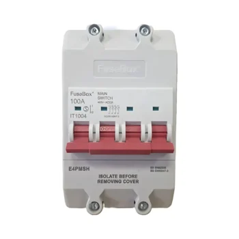 Fusebox E4PMSH 100A Three Phase 4 Pole Main Switch Electric Meter Isolator