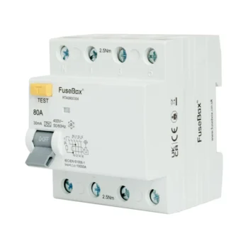 FuseBox RTA0800304 Fusebox RTA0800304 80A 4 Pole 30MA Type A RCD