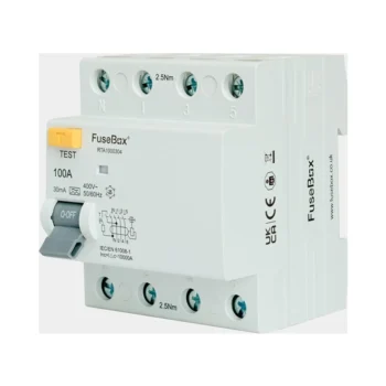 FuseBox RTA1000304 Fusebox RTA1000304 100A 4 Pole 30MA Type A RCD