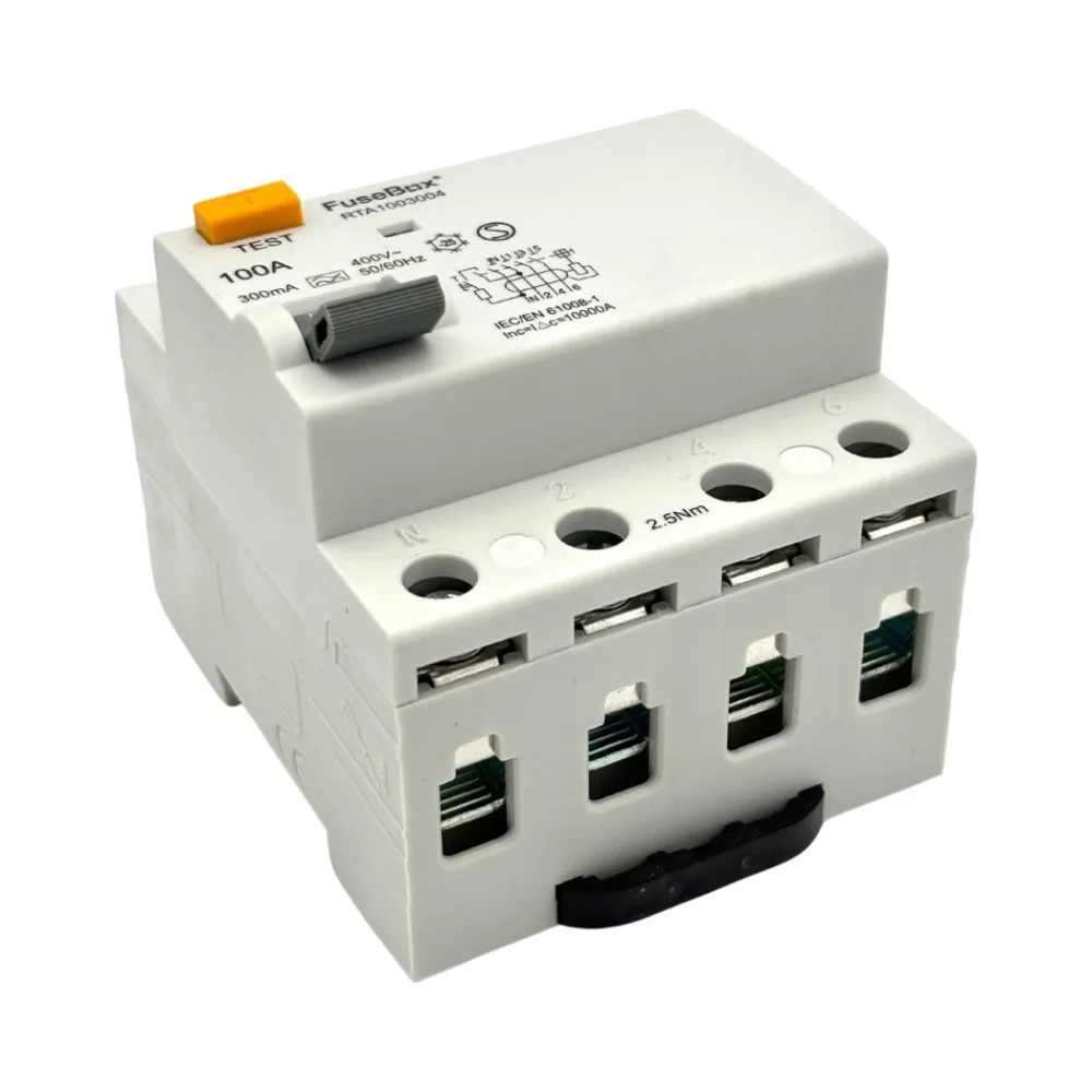 Fusebox RTA1003004 100A 4 Pole 300mA Type A RCD 2 Fusebox RTA1003004 100A 4 Pole 300mA Type A RCD 2