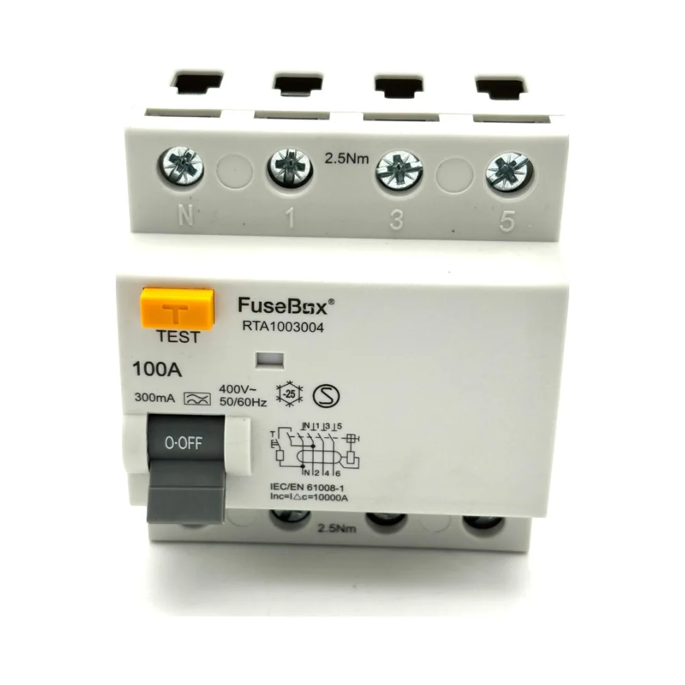 Fusebox RTA1003004 100A 4 Pole 300mA Type A RCD 3 Fusebox RTA1003004 100A 4 Pole 300mA Type A RCD 3