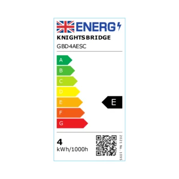 Knightsbridge GBD4AESC Knightsbridge 230V 4W Dimmable LED ES Clear Golf Ball Filament Lamp - 2700K Very Warm White 2