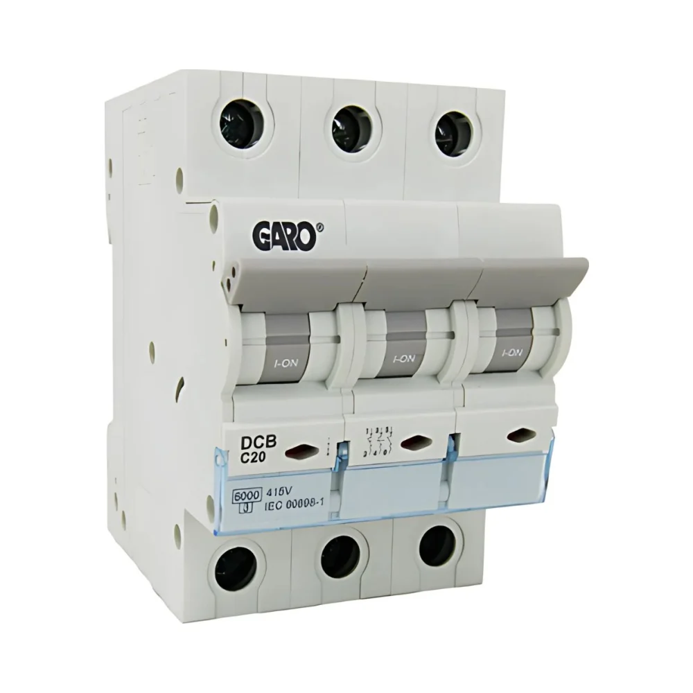 Garo DCBGSC332 3 Pole 32A Curve C 10kA MCB 1 Garo 3 Pole 32A Curve C MCB