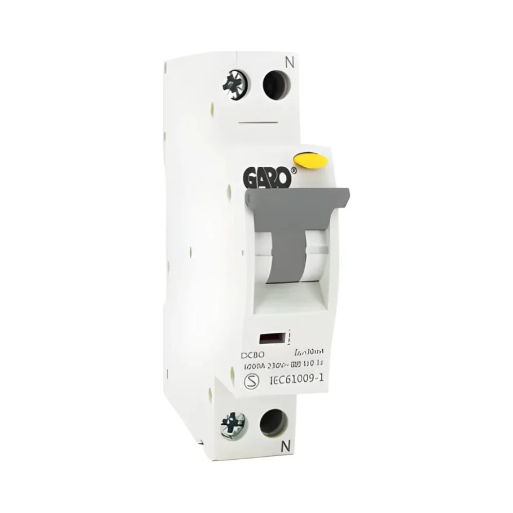 Garo DCBO1MB6 6A Curve B 1 Module 2 Pole Type A Bi-Directional RCBO 1 Garo DCBO1MB6 Curve B 1 Module 2 Pole Type A RCBO