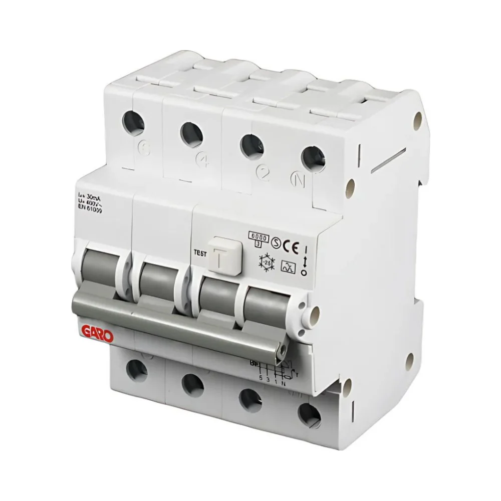 Garo RCBOGSB32 32A B Curve Type A 4 Pole 3 Phase Bi-Directional RCBO 1 Garo RCBOGSB32 32A Type A 4 Pole 3 Phase RCBO