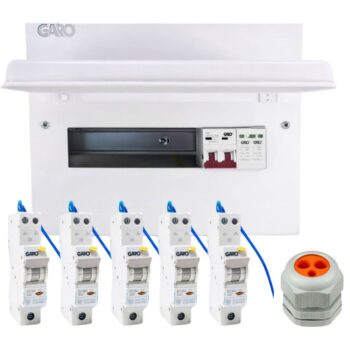Garo 7 Way SPD Consumer Unit Kit Bi-Directional RCBOs