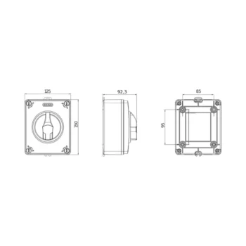 Gewiss GW70488P 25A 4-Pole IP66/67/69 Rotary Isolator Switch 2