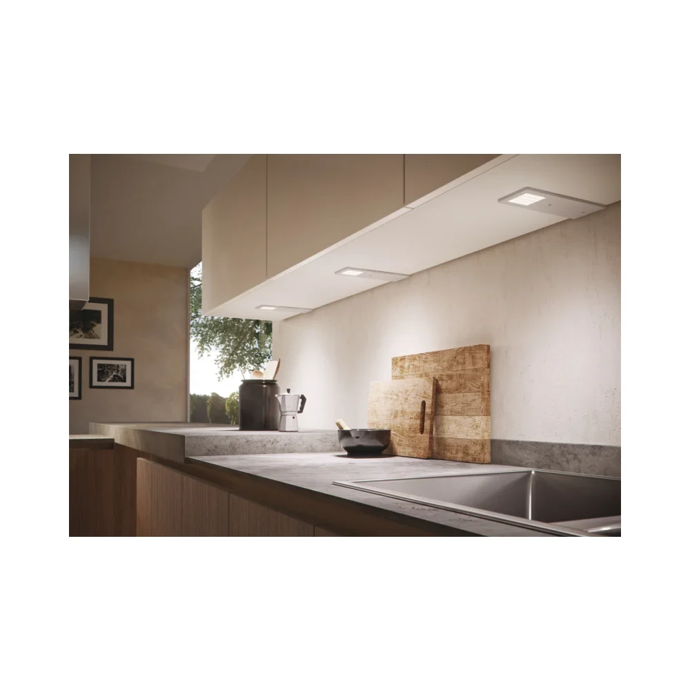 Hafele 833.04.130 | Polar Loox Compatible Downlight | 24V 5W | 3100K Warm White | Silver 3 HAFELE 83304130 Hafele Polar Loox Compatible Flat 24V LED Downlight 5W 3100K Warm White - Silver Anodised 3