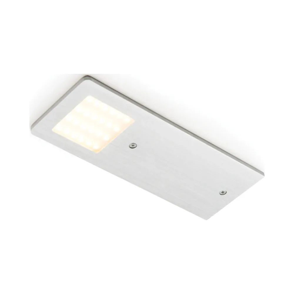 Hafele 833.04.130 | Polar Loox Compatible Downlight | 24V 5W | 3100K Warm White | Silver 1 HAFELE 83304130 Hafele Polar Loox Compatible Flat 24V LED Downlight 5W 3100K Warm White - Silver Anodised 1