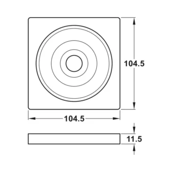 HAFELE 83342171 Hafele 83342171 Zuma Simplicity Square Bezel 2