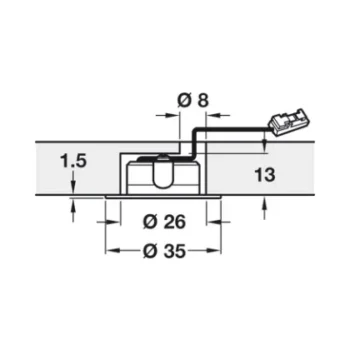 Hafele 833.72.084 | Loox5 LED 2022 12V Spot Light | IP44 | Silver | 3000K