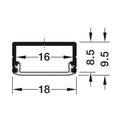 Hafele 833.72.981 | Aluminium Profile | For Flexible Strip Lights Loox 2190 3 HAFELE 83372981 Hafele 83372981 Aluminium Profile For Flexible Strip Lights Loox 2190 3