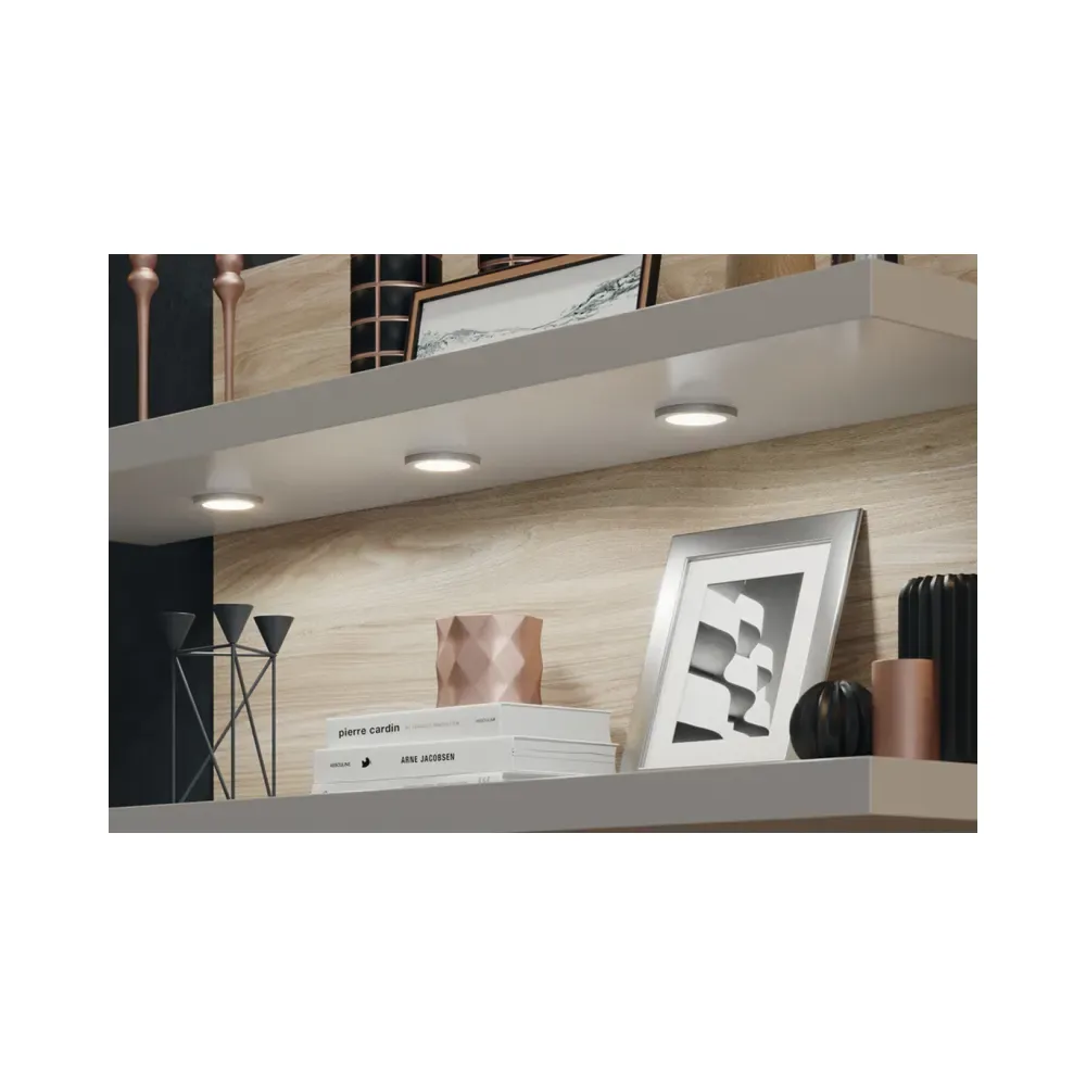 Hafele 833.74.231 | Loox5 LED 2050 | 12V Downlight | 3000K Warm White | Silver 2 HAFELE 83374231 Hafele Loox5 LED 2050 12V Downlight 3000K Warm White - Silver 2