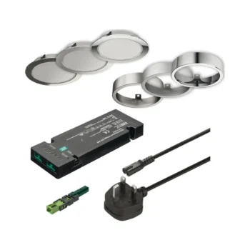 HAFELE 83388947 Hafele 83388947 Loox LED 3038 24V LED Downlight Set 3W 3000K Warm White Ø 65 mm - Stainless Steel 1