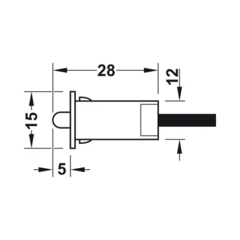 HAFELE 83389059 Hafele 83389059 Door Contact Switch for use with Loox LED Lights 2