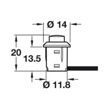 HAFELE 83389107 Hafele Loox LED Push Switch 14mm Grey 2