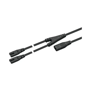 HAFELE 83389217 Hafele 83389217 LED Y Extension Lead C7 Socket at Cable for Use with Loox Mains Leads - 250V 2000mm 90W 1