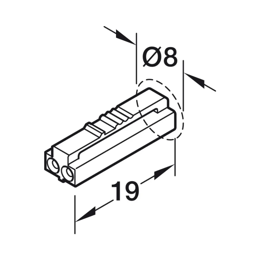 Hafele 833.95.706 | Loox5 | 8mm Connecting Lead | For 24V Single Colour LED Strip Lights | 2000mm 3 HAFELE 83395706 Hafele 83395706 Connecting Lead for 8mm 24V Loox5 LED Monochromatic Strip Lights - 5A 2000mm 3