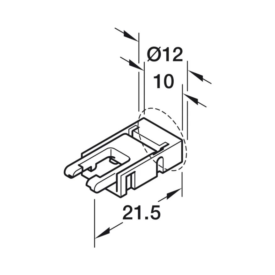 Hafele 833.95.706 | Loox5 | 8mm Connecting Lead | For 24V Single Colour LED Strip Lights | 2000mm 4 HAFELE 83395706 Hafele 83395706 Connecting Lead for 8mm 24V Loox5 LED Monochromatic Strip Lights - 5A 2000mm 4