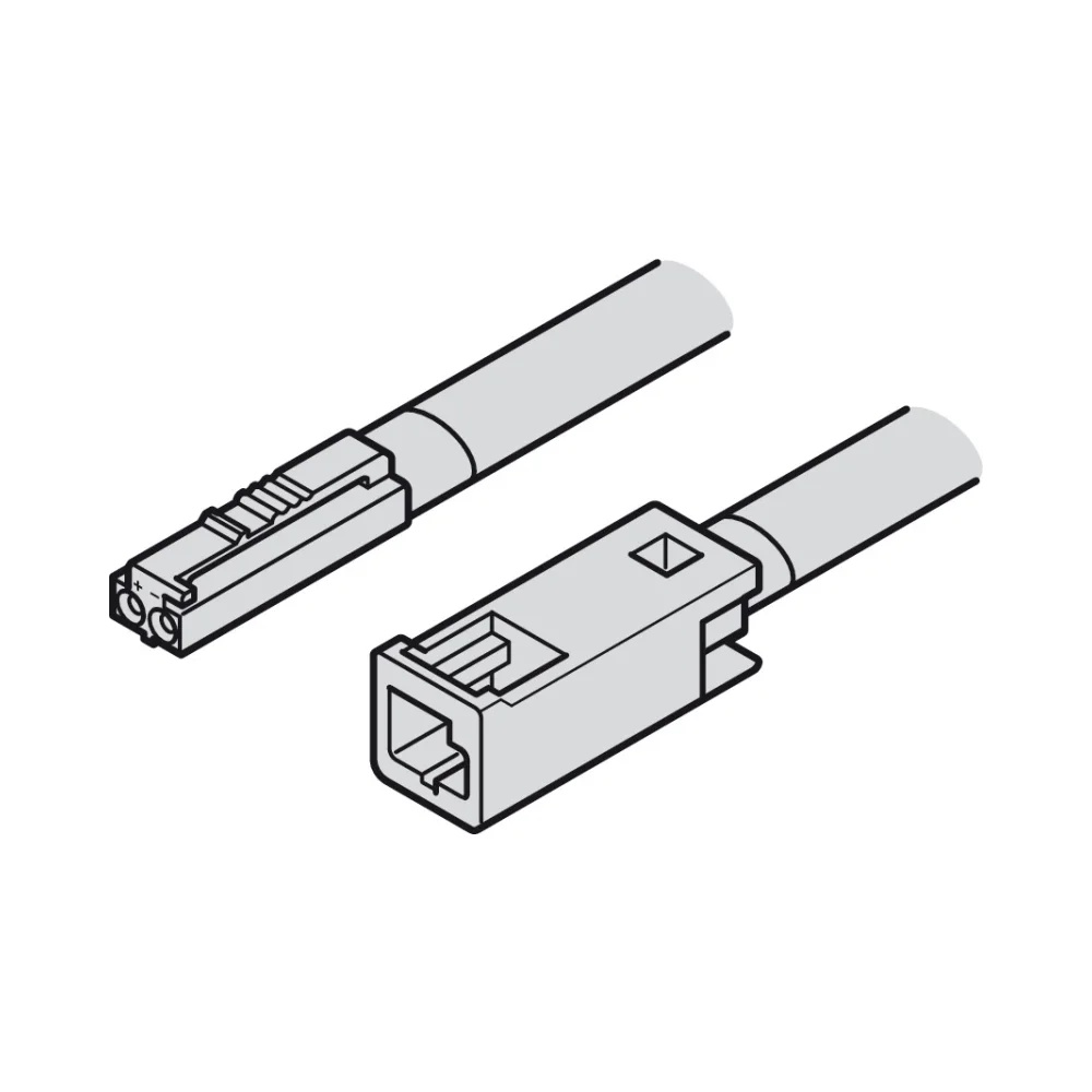 Hafele 833.95.717 | Loox | 24V LED Extension Lead | For Single Colour Lights | 5A | 2000mm 2 HAFELE 83395717 Hafele 83395717 LED Extension Lead for Loox 24V Monochromatic Lights and Drivers - 5A 18 AWG 2000 mm 2