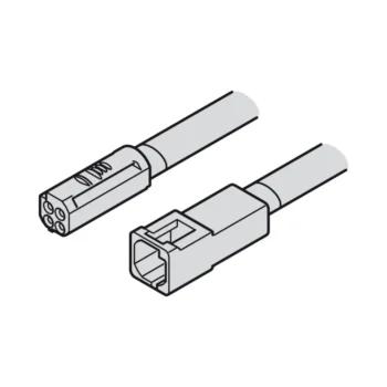 HAFELE 83395720 Hafele LED Extension Lead for Loox5 24V Multi-White Lights and Drivers - 3.5A 20 AWG 2000 mm 2
