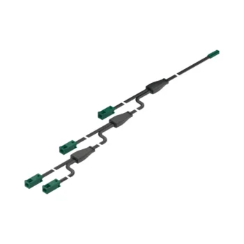 HAFELE 83395743 Hafele 83395743 4-Way LED Extension Lead for Loox5 Monochromatic 24V Lights - 5A 18 AWG 6500mm 1