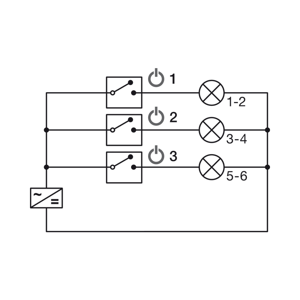 Hafele 833.95.829 | Loox5 | 6-Way Switching Distributor | For 12V & 24V Systems | 24V 120W 3 HAFELE 83395829 Hafele Loox5 6-Way Distributor with Switching Function for use with Loox5 12V and 24V Drivers and Lights - 24V 120W 3