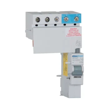 Hager BD163T 3 Phase RCD Add-On, 63A 30mA, Type A, single-module residual current device for Hager MCBs