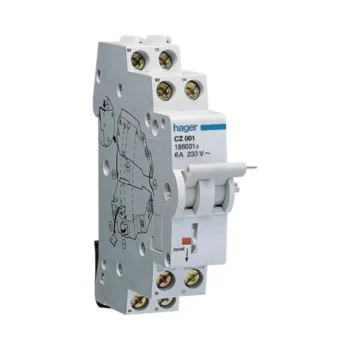 Hager CZ001 Auxiliary Contact for RCCB 2(1C+1O) 6A 240V AC