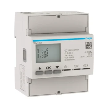 Hager ECM180D Hager 1 Phase kWhmeter Direct 80A 2M MBUS MID