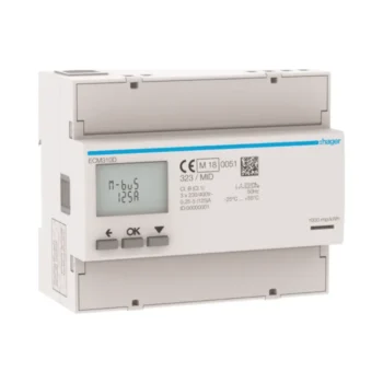 Hager ECM310D Hager 3 Phase kWhmeter Direct 125A 6M MBUS MID