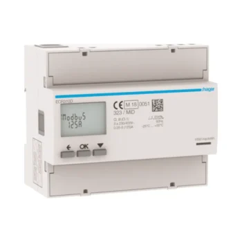 Hager ECR310D Hager 3 Phase kWhmeter Direct 125A 6M MODBUS MID