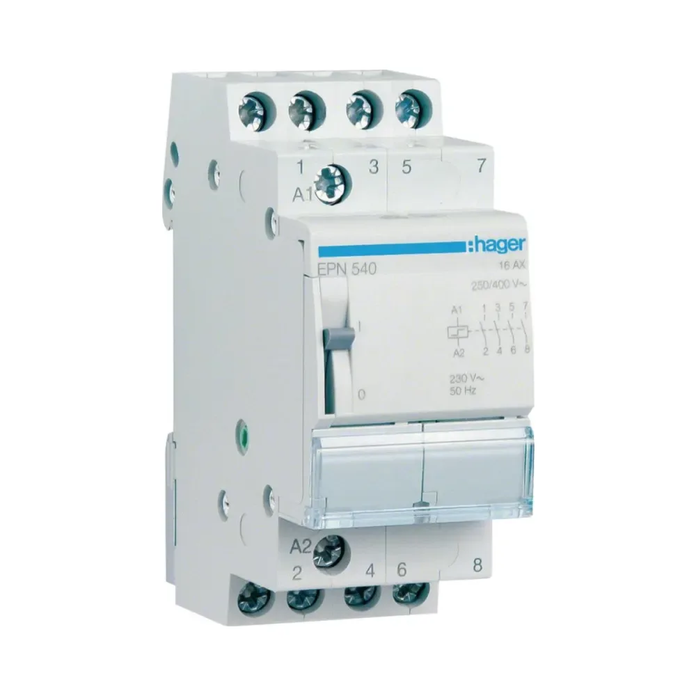 Hager EPN540 2 Module 230V Latching Relay 4NO 1 Hager EPN540 2 Mod 230V Latching Relay 4NO